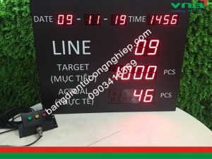 bảng hiển thị năng suất chuyền may 1