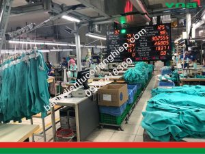 bảng hiển thị hiệu suất chuyền may 1