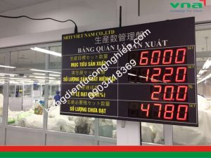 bảng quản lý sản xuất chuyền may 2