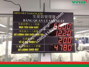 bảng quản lý sản xuất chuyền may 3