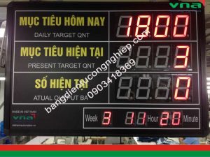 bảng led hiển thị sản lượng chuyền may 2