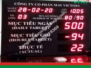 bảng led hiển thị năng suất chuyền may 1