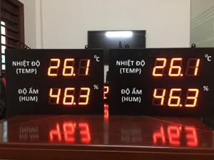 Bảng điện tử hiển thị đo nhiệt độ Bảng điện tử hiển thị đo nhiệt độ