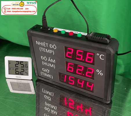 Bảng nhiệt độ độ ẩm thời gian do Vnatech sản xuất 