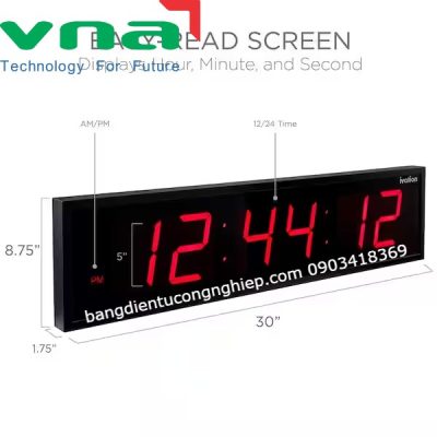 Food and beverage processing - Large electronic wall clock