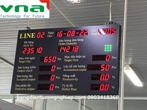 bảng sản lượng chuyền may