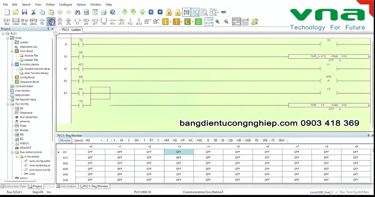 Lập trình Xinje với ngôn ngữ lập trình Ladder Logic chi tiết từ A đến Z