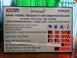 Bảng an toàn lao động - TESA SITE HAIPHONG