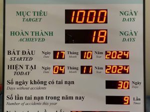 Vnatech cho giải pháp Bảng LED hiển thị thông tin an toàn