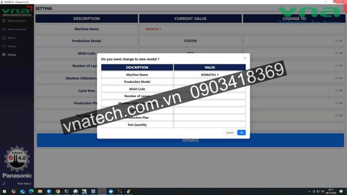 Phần mêm quản lý năng suất và sản lượng tự động